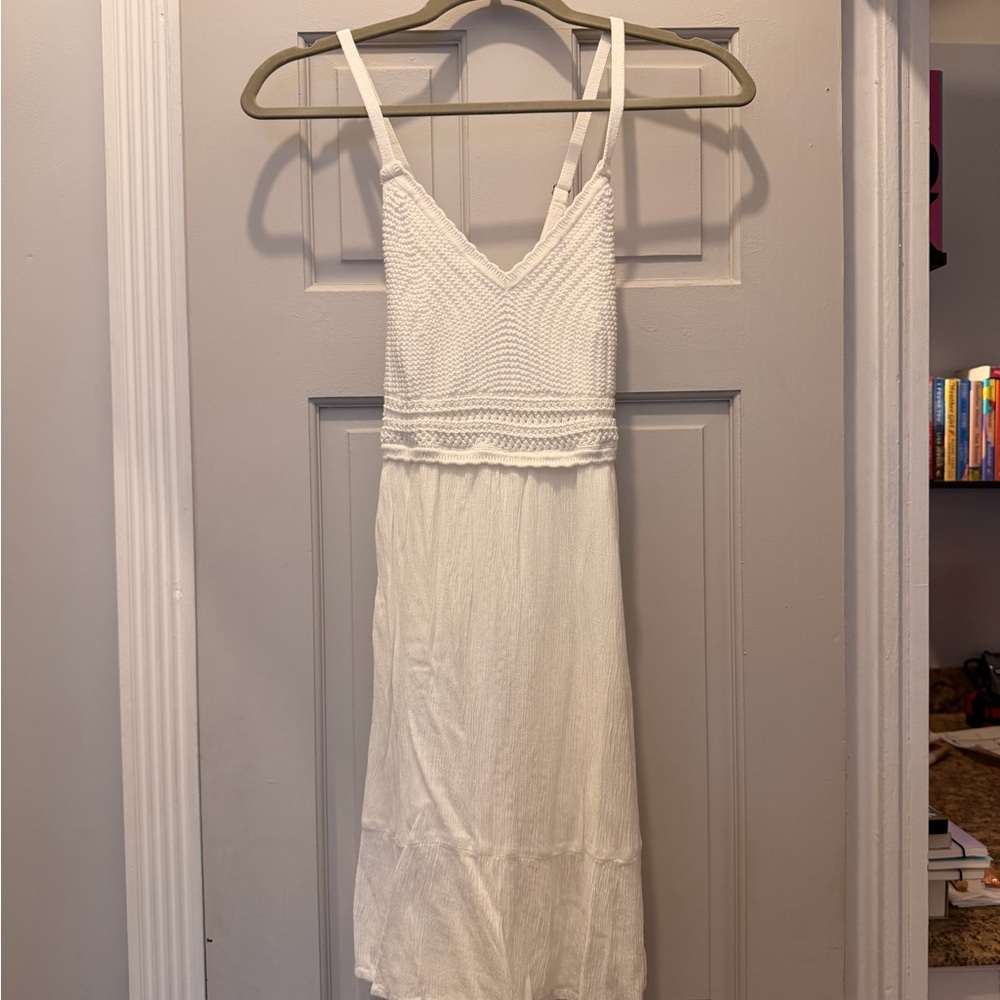 Hollister White Crochet Mini Dress - Worn Once!!